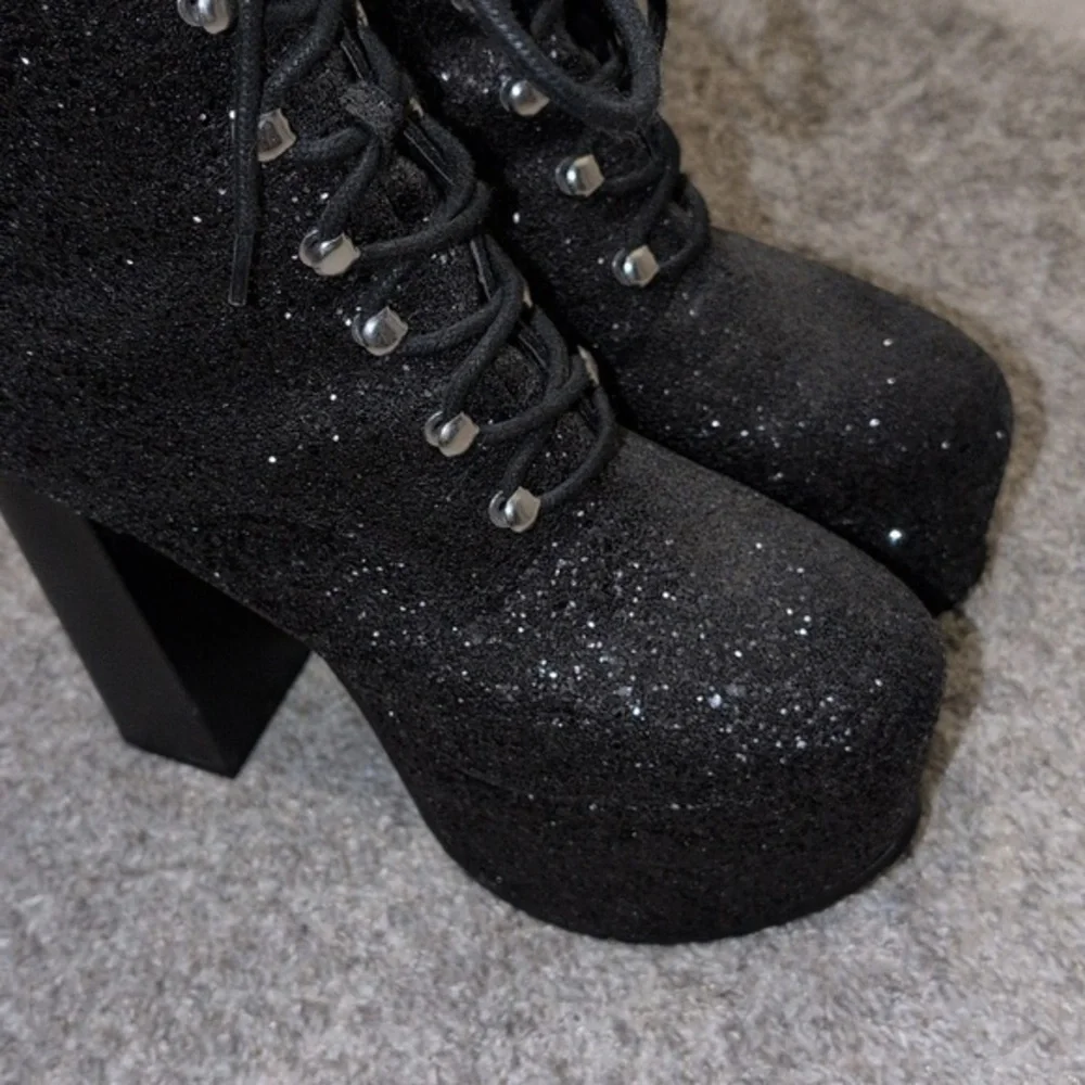 Killstar Bowie Glitter Platform Boots